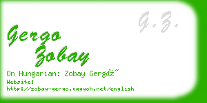 gergo zobay business card